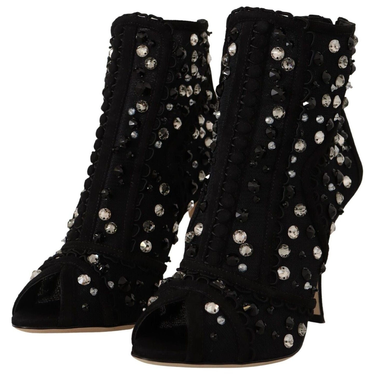 Dolce & Gabbana Embellished Crystal Short Boots Dolce & Gabbana