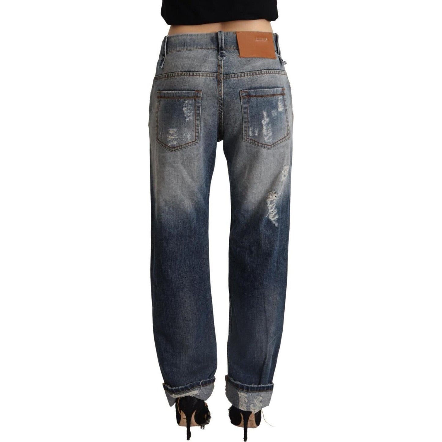 Acht Chic Mid Waist Baggy Fit Denim Acht