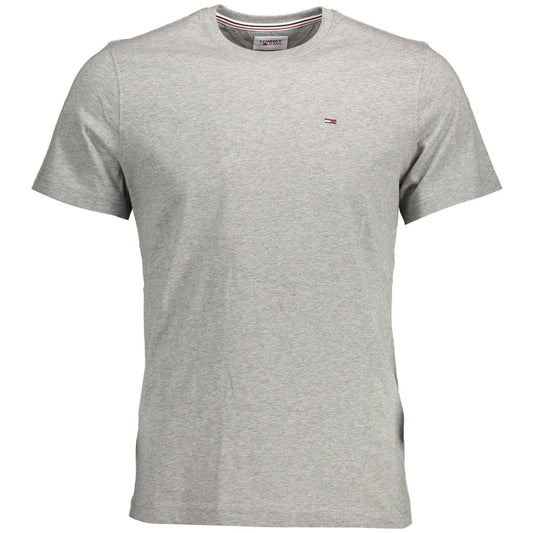 Tommy Hilfiger Gray Cotton Men T-Shirt