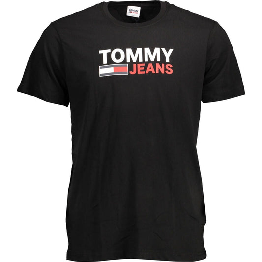 Tommy Hilfiger Black Cotton Men T-Shirt