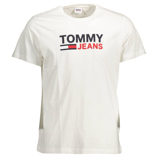 Tommy Hilfiger White Cotton Men T-Shirt