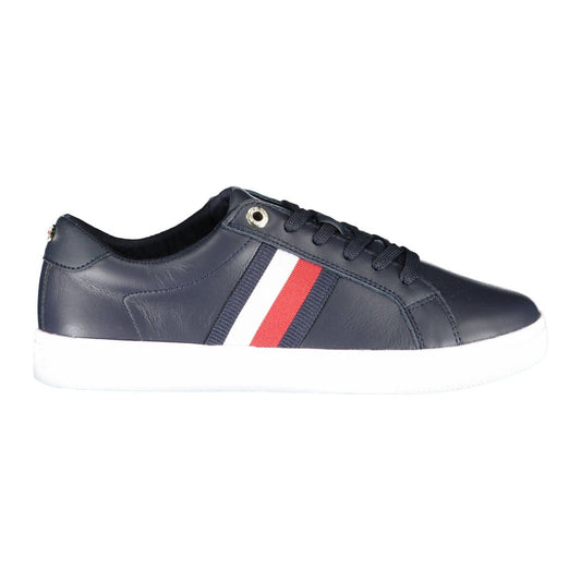 Tommy Hilfiger Blue Leather Women Sneaker Tommy Hilfiger