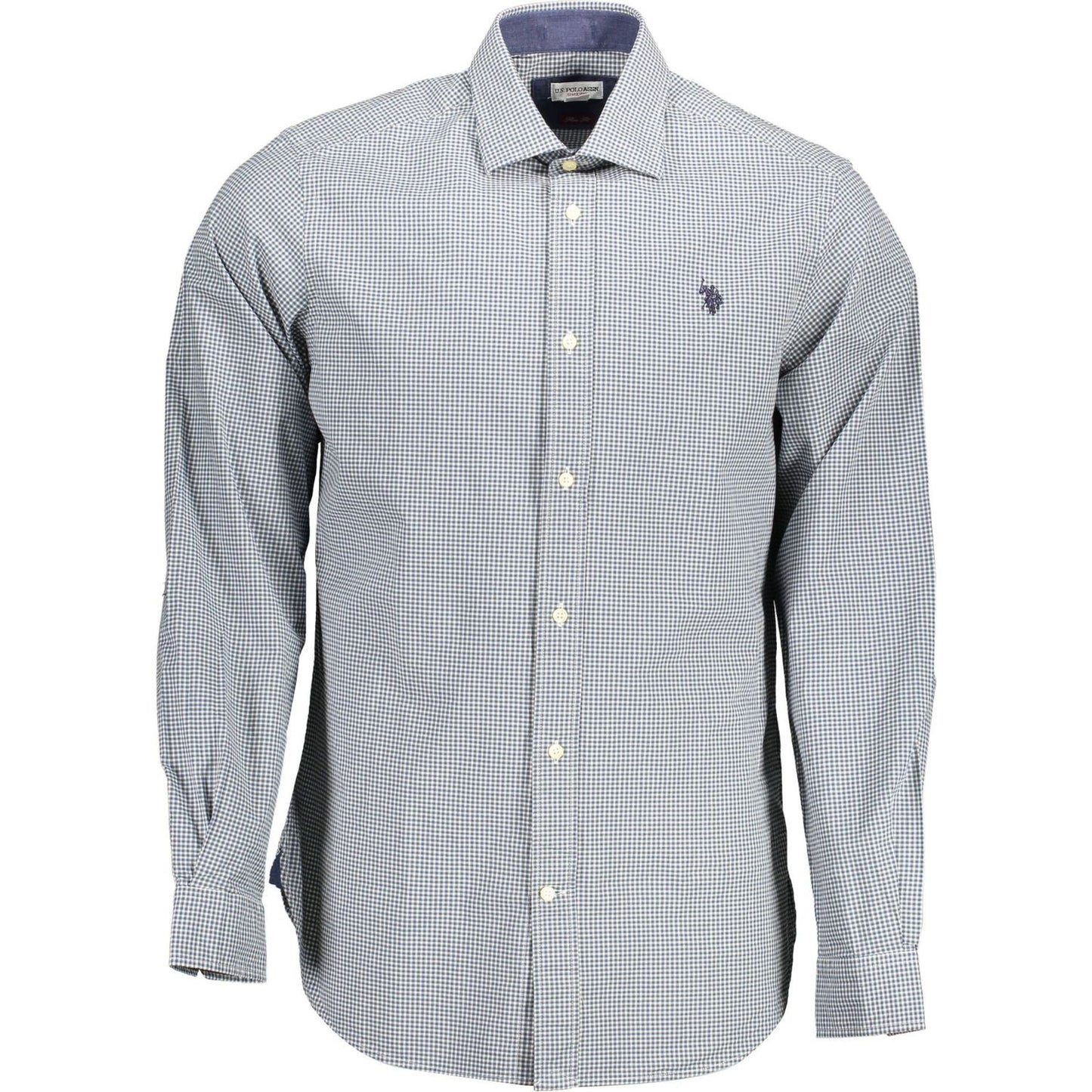 U.S. POLO ASSN. Light Blue Cotton Men Shirt U.S. POLO ASSN.