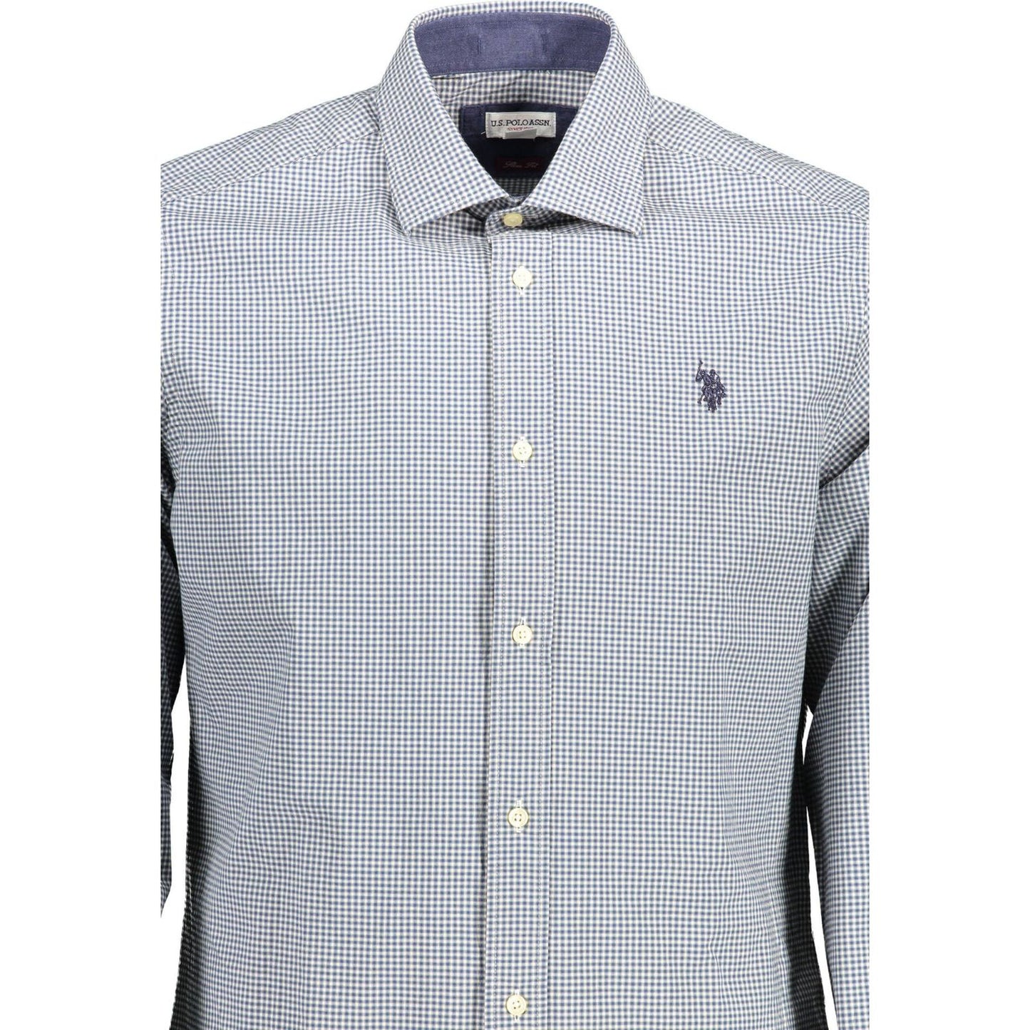 U.S. POLO ASSN. Light Blue Cotton Men Shirt U.S. POLO ASSN.