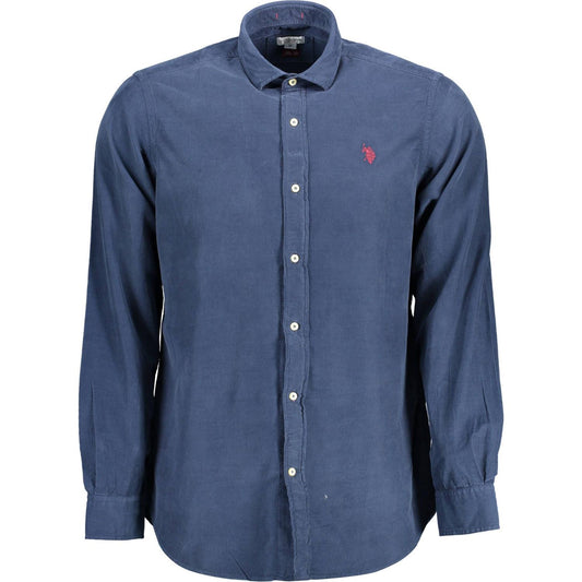 U.S. POLO ASSN. Blue Cotton Men Shirt