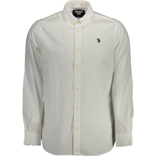 U.S. POLO ASSN. White Cotton Men Shirt