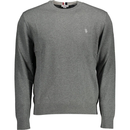 U.S. POLO ASSN. Gray Cotton Mens Sweater