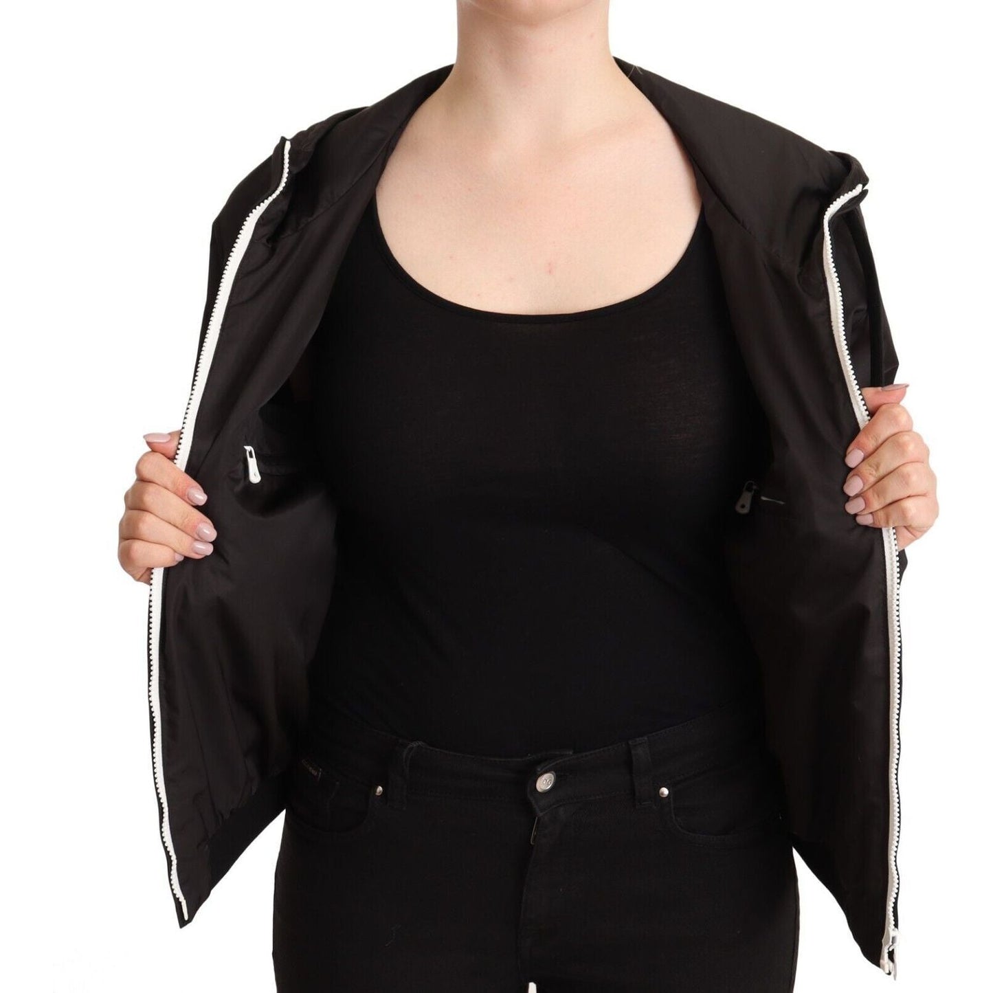 Dolce & Gabbana Elegant Black Bomber Jacket with Hood Dolce & Gabbana