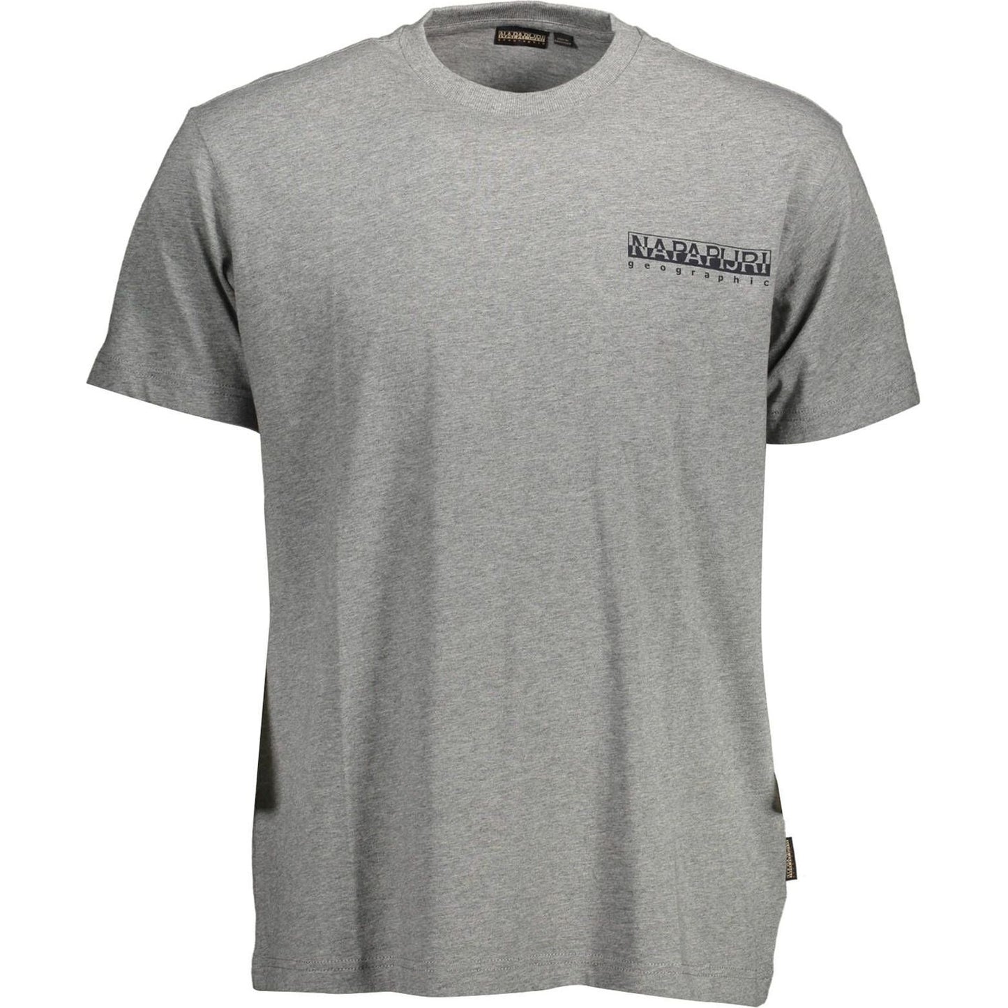 Napapijri Gray Cotton Men T-Shirt Napapijri