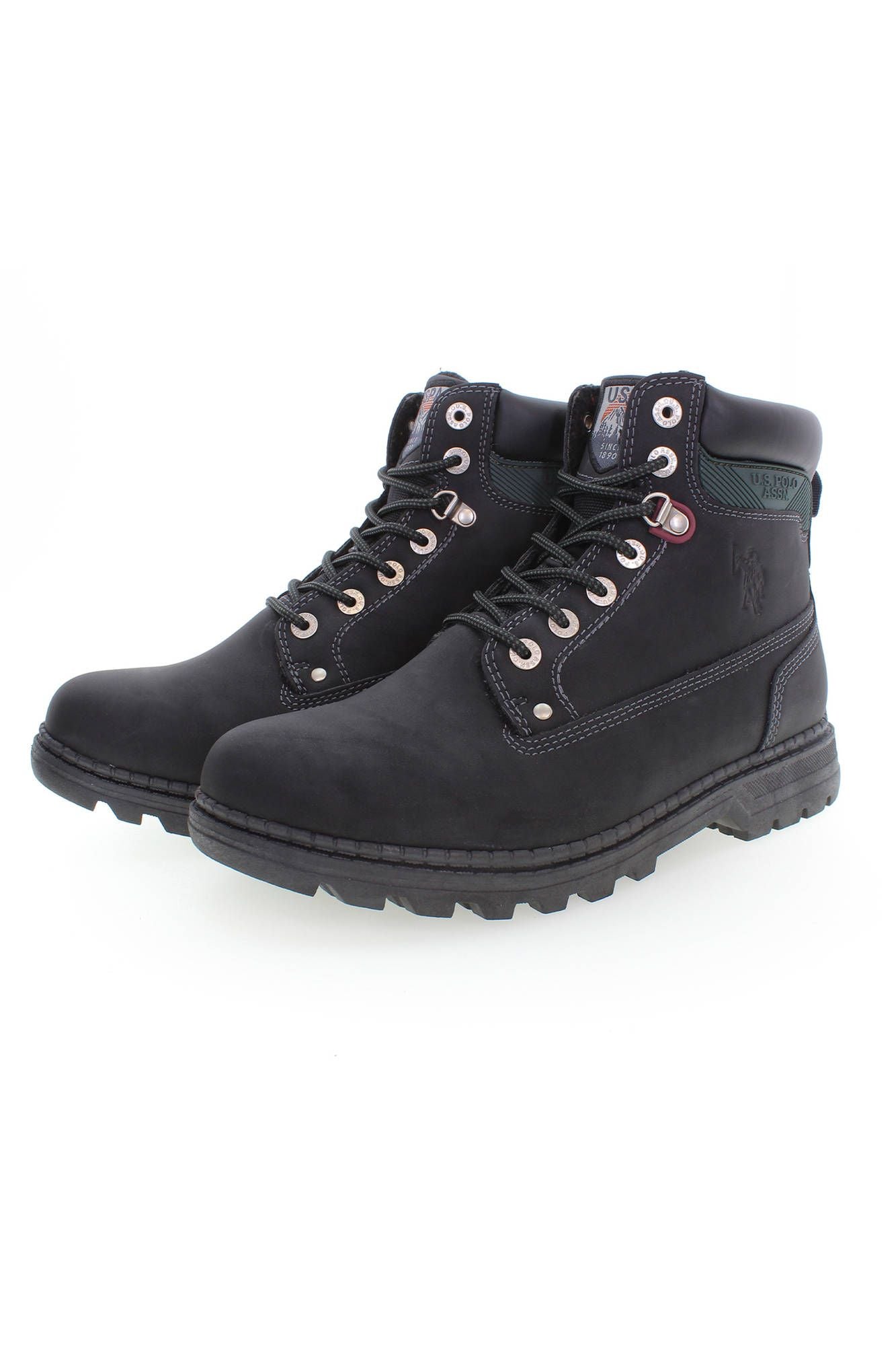 U.S. POLO ASSN. Black Polyester Men Boot U.S. POLO ASSN.