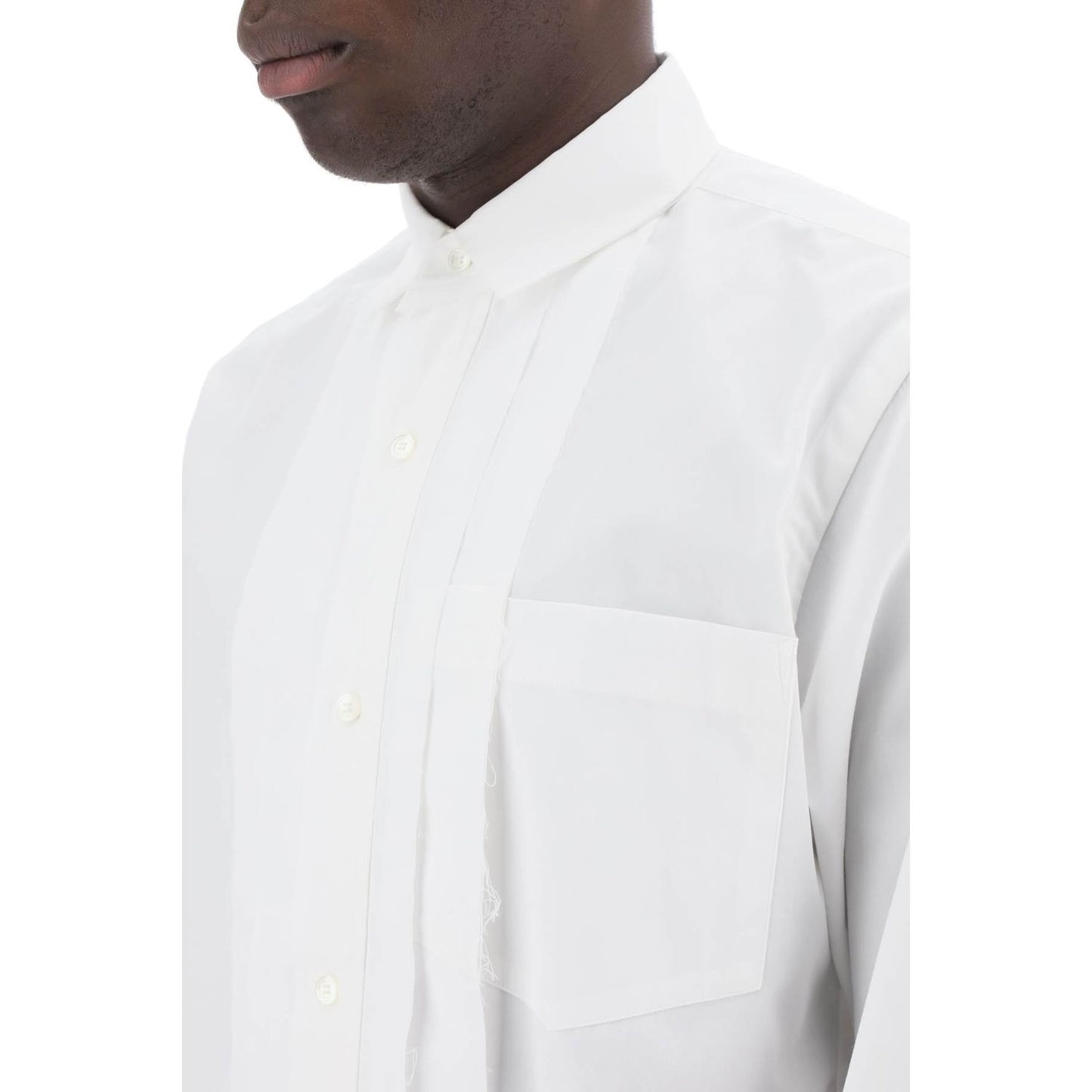 Sacai layered poplin effect shirt Shirts Sacai