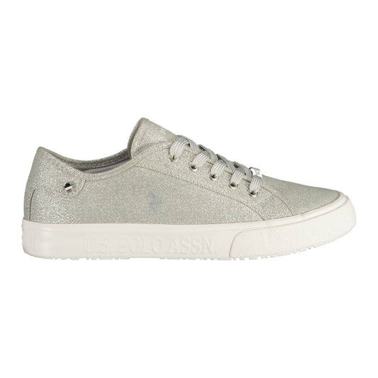 U.S. POLO ASSN. Silver Polyester Women Sneaker U.S. POLO ASSN.