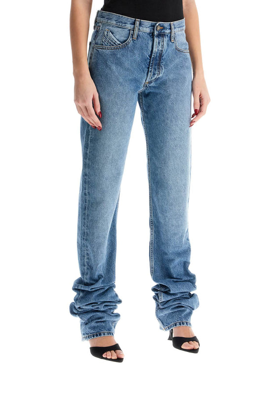 The Attico extra long denim jeans for tall individuals