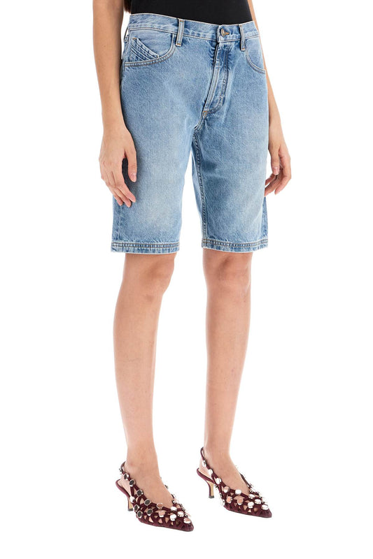 The Attico denim boyfriend bermuda shorts Short trousers The Attico