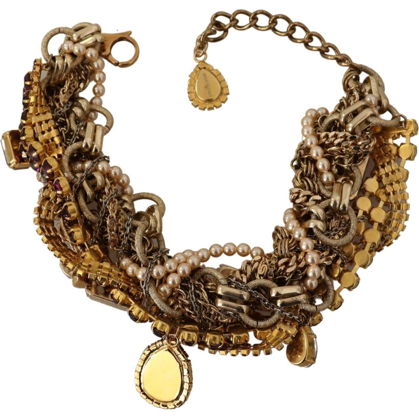 Dolce & Gabbana Sicilian Sparkle Gold-Tone Statement Necklace Dolce & Gabbana