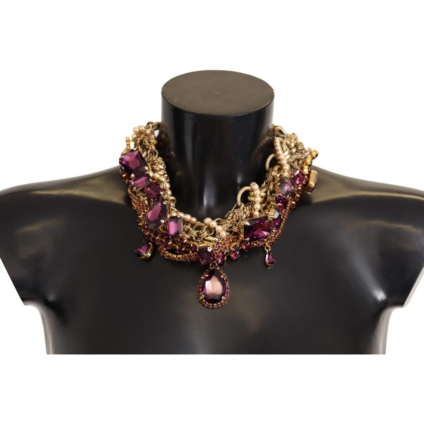 Dolce & Gabbana Sicilian Sparkle Gold-Tone Statement Necklace Dolce & Gabbana