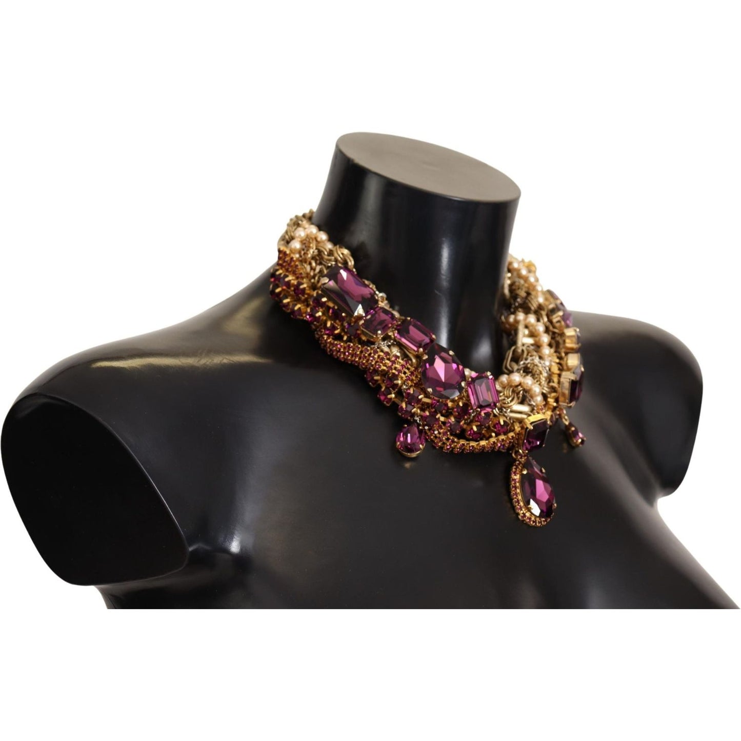 Dolce & Gabbana Sicilian Sparkle Gold-Tone Statement Necklace Dolce & Gabbana