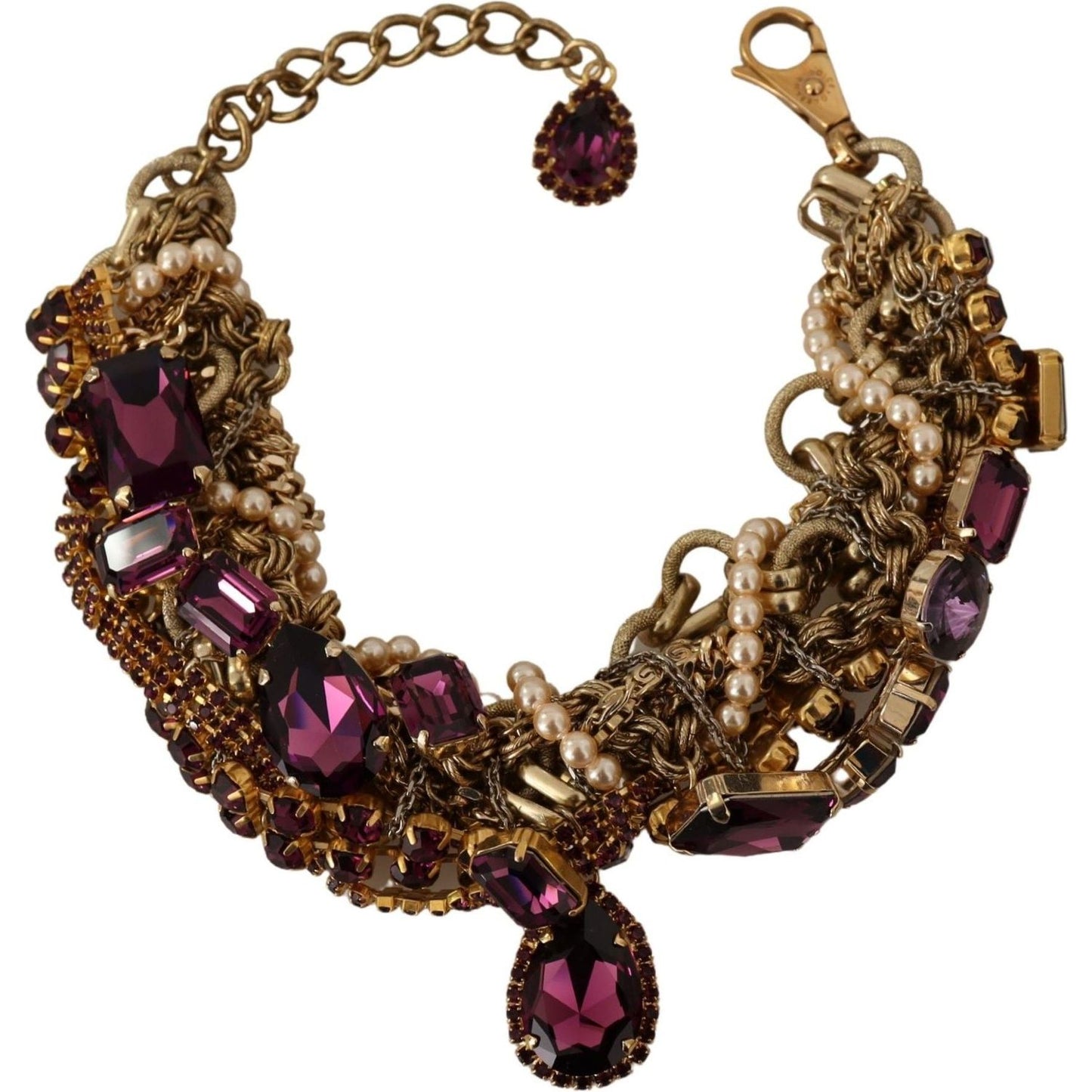 Dolce & Gabbana Sicilian Sparkle Gold-Tone Statement Necklace Dolce & Gabbana