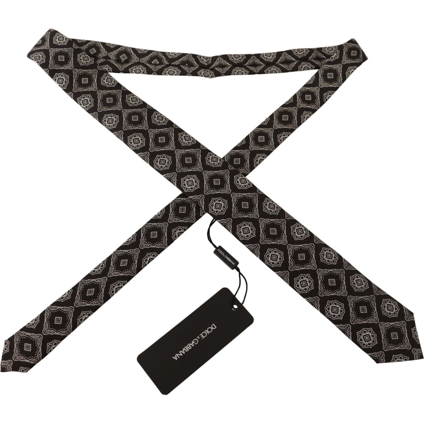 Dolce & Gabbana Elegant Silk Geometric Bow Tie Dolce & Gabbana