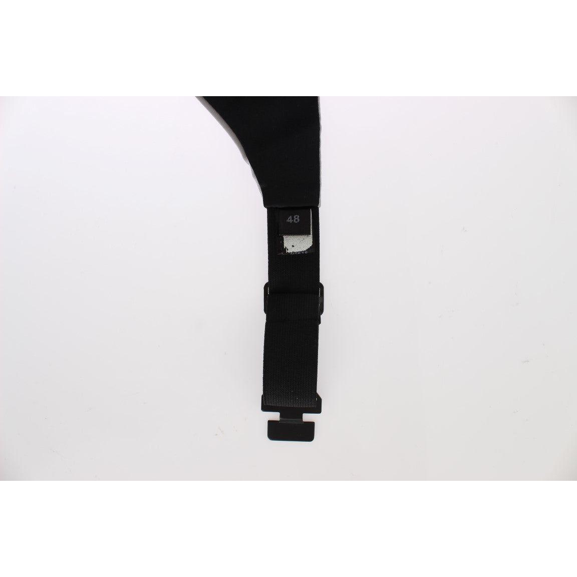 Dolce & Gabbana Gray Waist Belt Silk Cummerbund