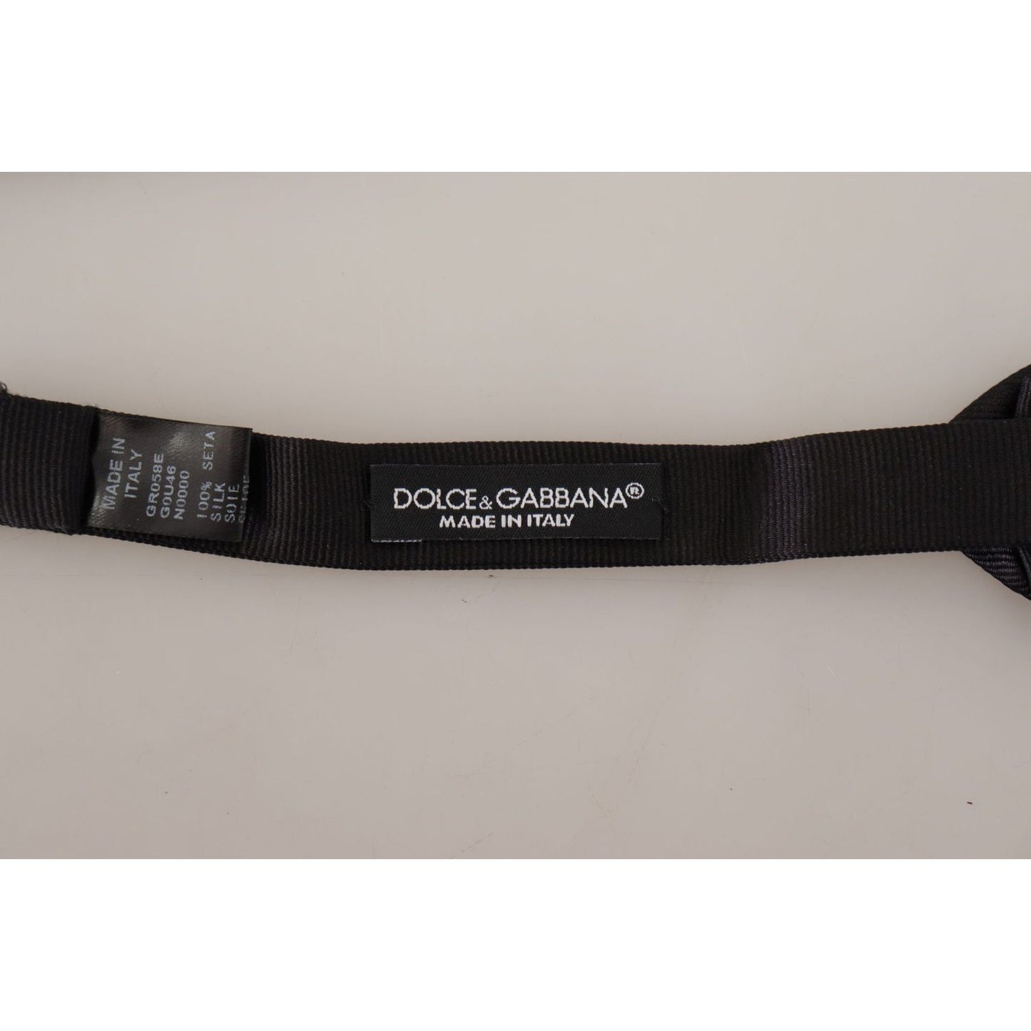 Dolce & Gabbana Elegant Black Silk Bow Tie Dolce & Gabbana