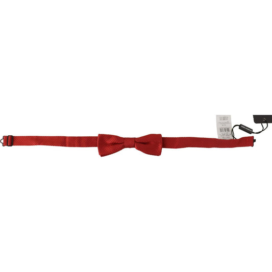 Dolce & Gabbana Elegant Red Silk Bow Tie Dolce & Gabbana