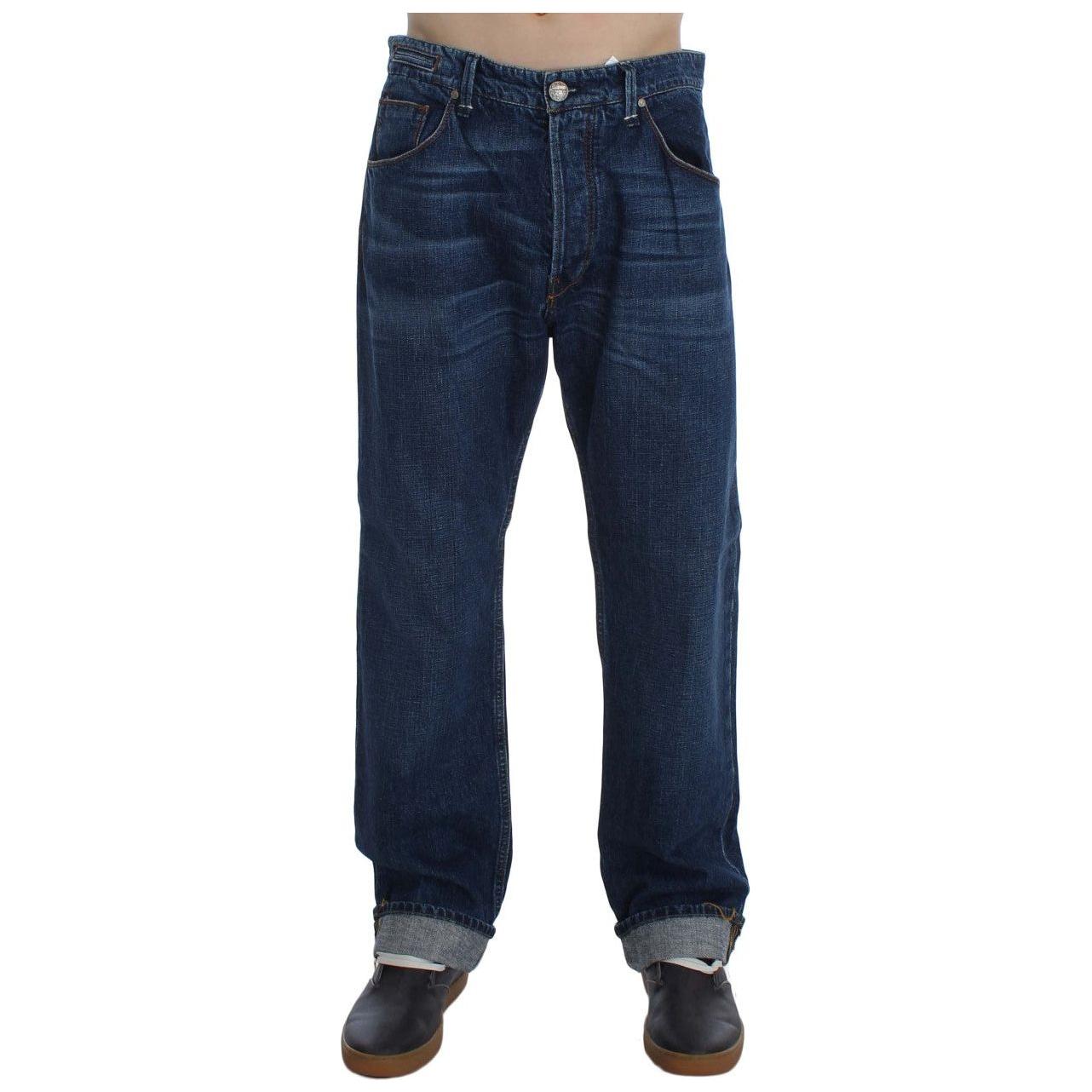 Acht Chic Baggy Loose Fit Blue Jeans for Men Acht