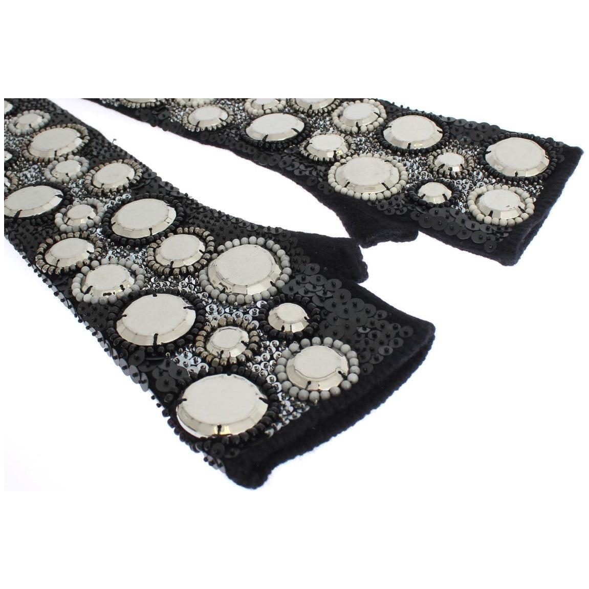 Dolce & Gabbana Sequin-Embellished Cashmere Fingerless Gloves Dolce & Gabbana