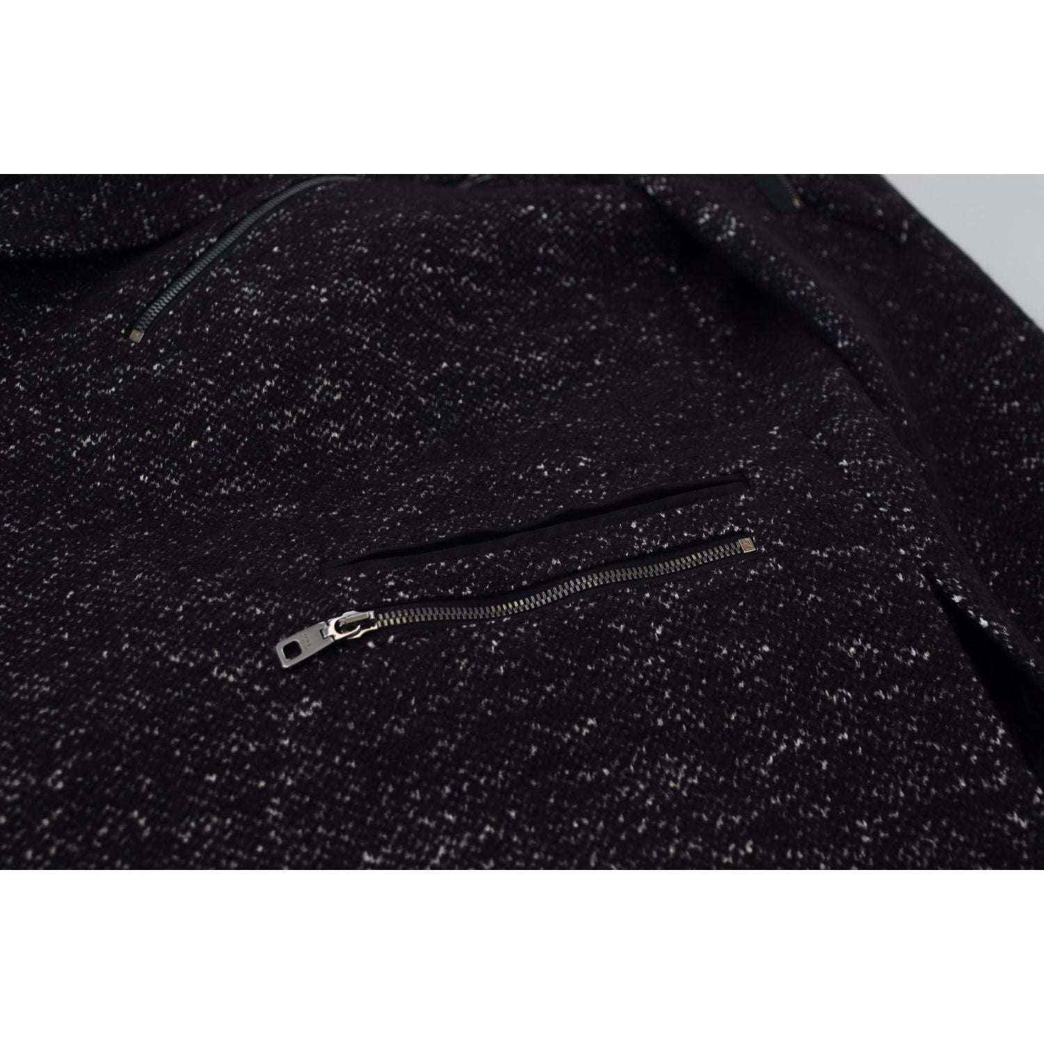 Dolce & Gabbana Black Wool Double Breasted Coat Men Jacket