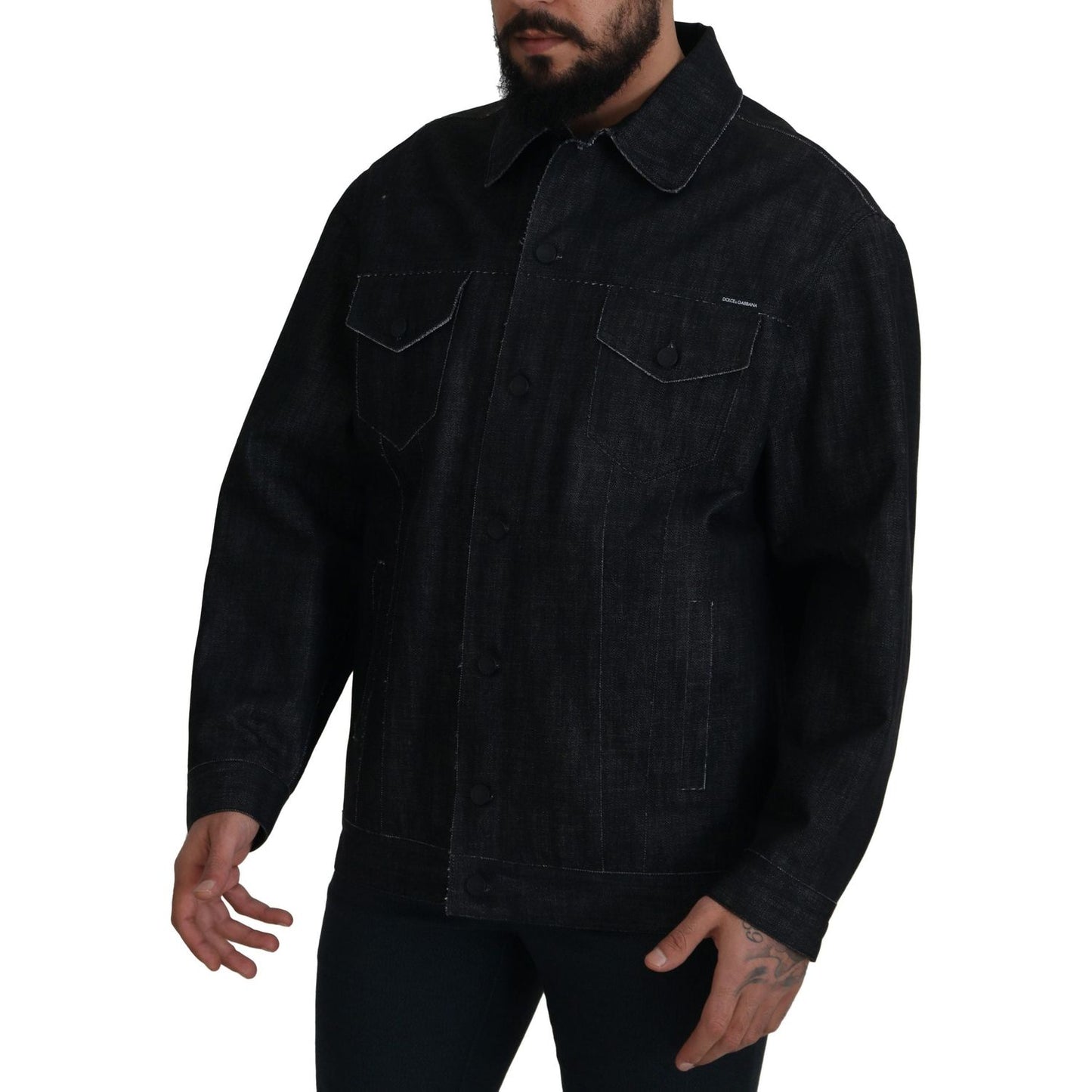 Dolce & Gabbana Elegant Black Denim Jacket Dolce & Gabbana