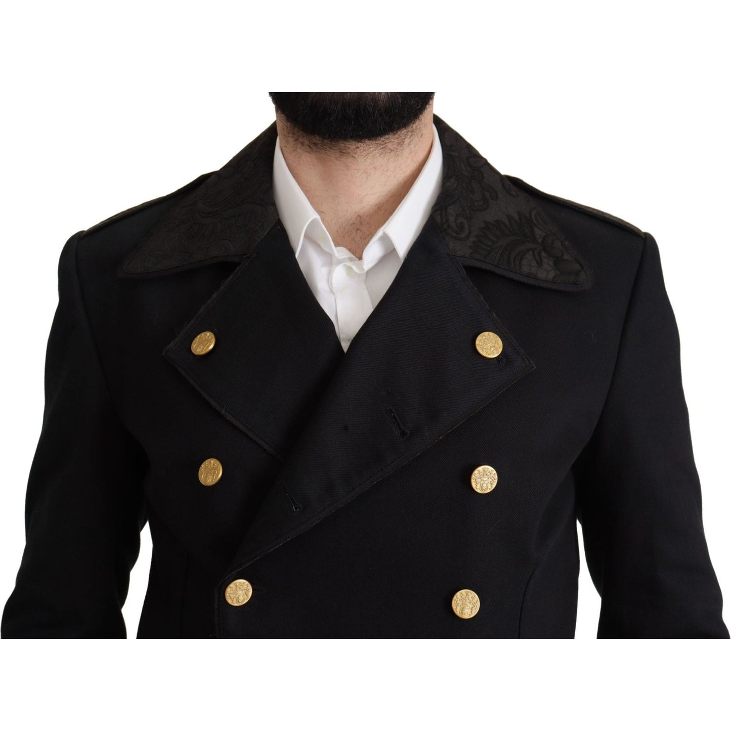 Dolce & Gabbana Elegant Black Double Breasted Jacket Dolce & Gabbana