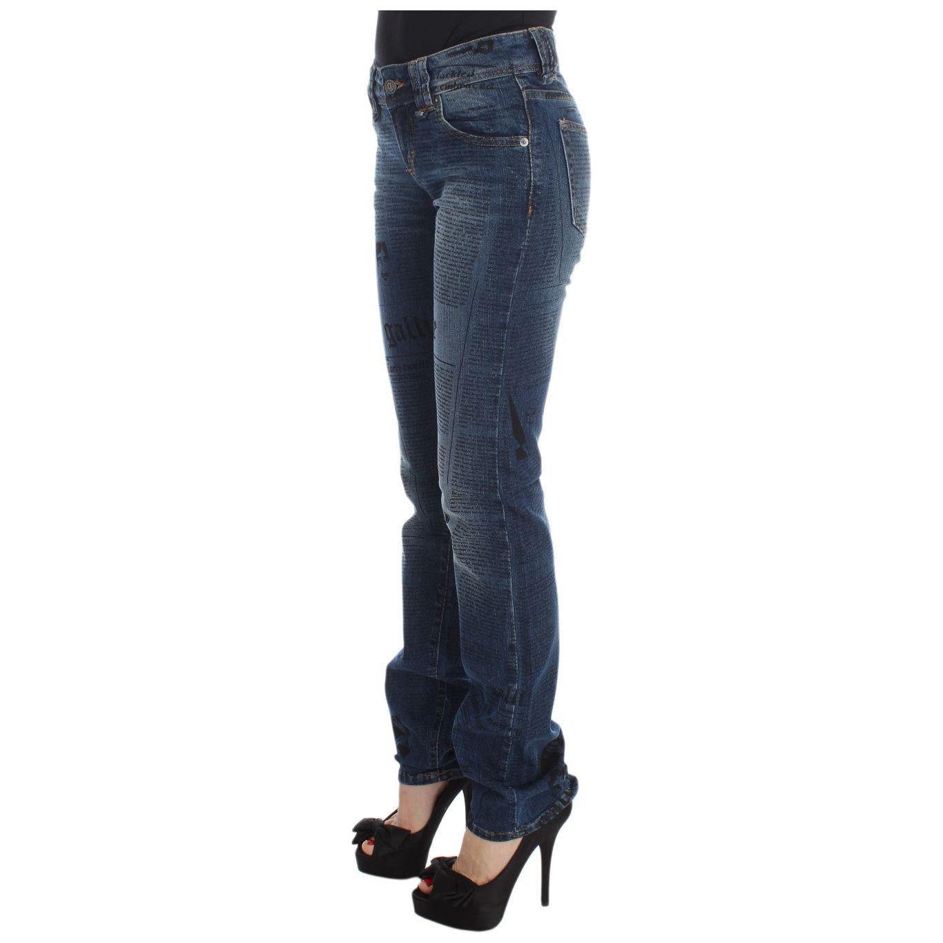 John Galliano Elegant Slim Bootcut Denim Jeans John Galliano