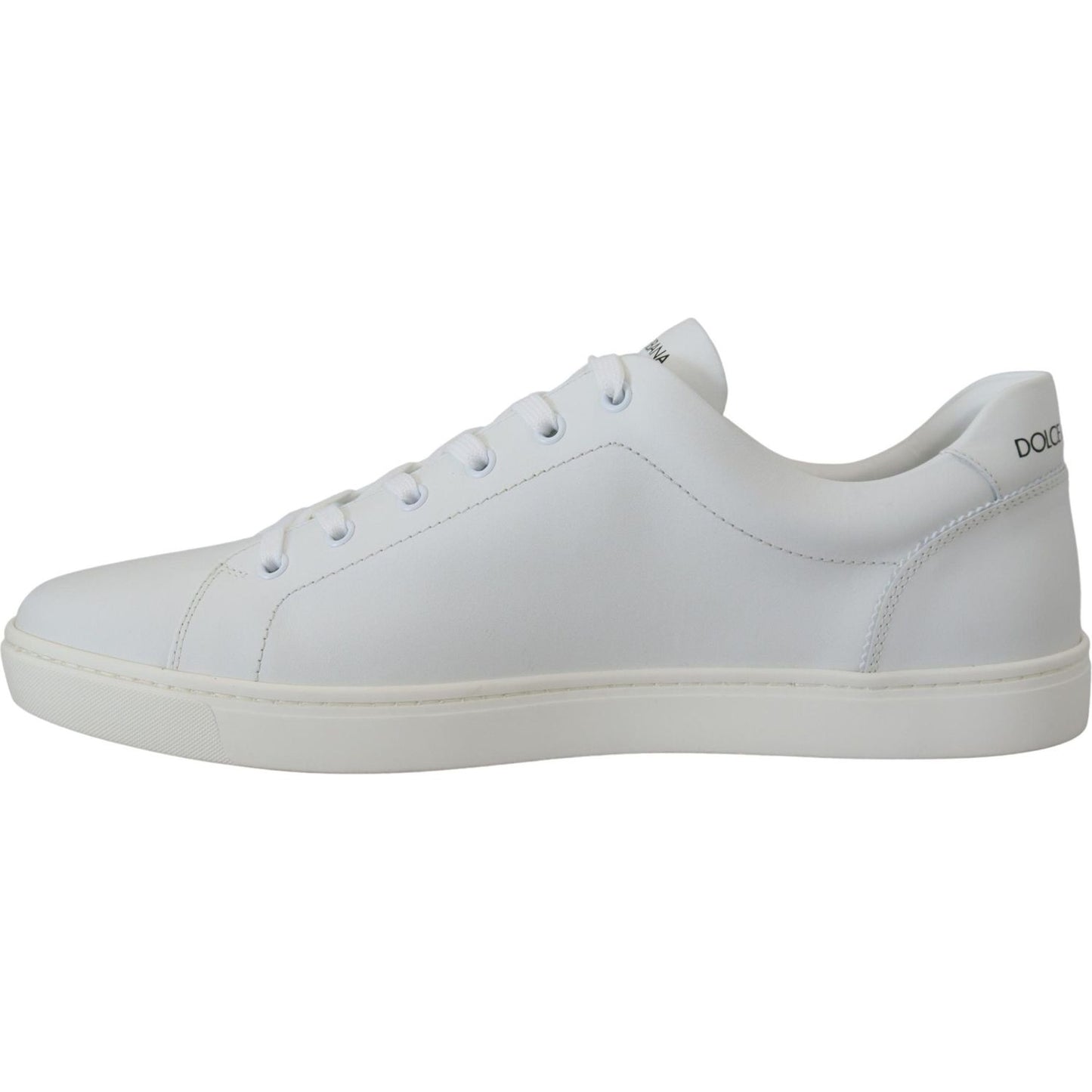 Dolce & Gabbana Elegant White Leather Men's Sneakers Dolce & Gabbana