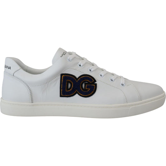 Dolce & Gabbana Elegant White Leather Men's Sneakers Dolce & Gabbana