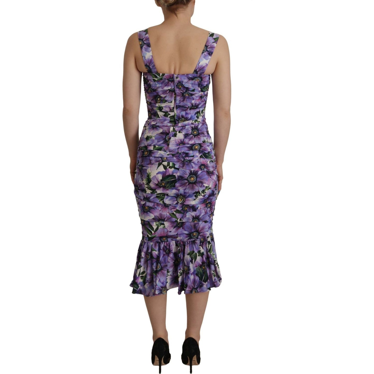 Dolce & Gabbana Floral Elegance Midi Sheath Dress Dolce & Gabbana