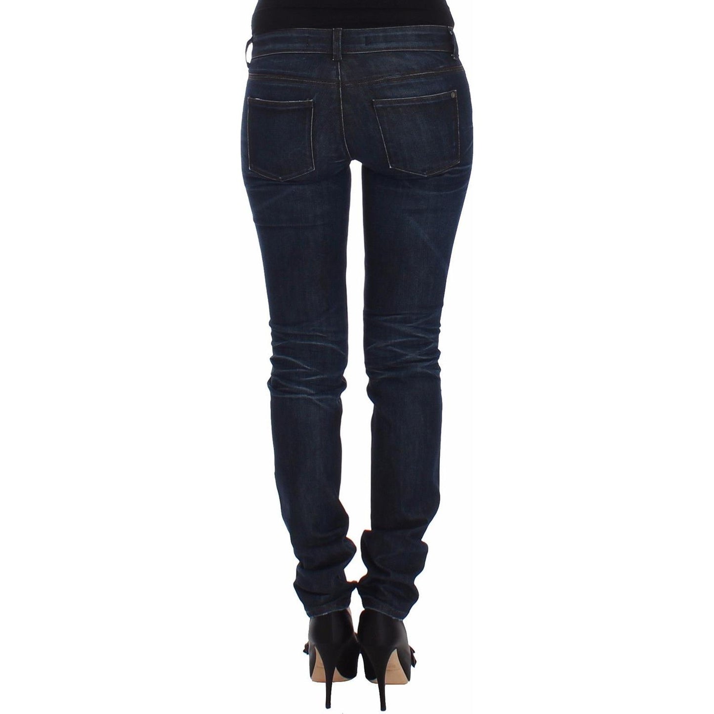 Ermanno Scervino Chic Dark Blue Skinny Jeans Ermanno Scervino