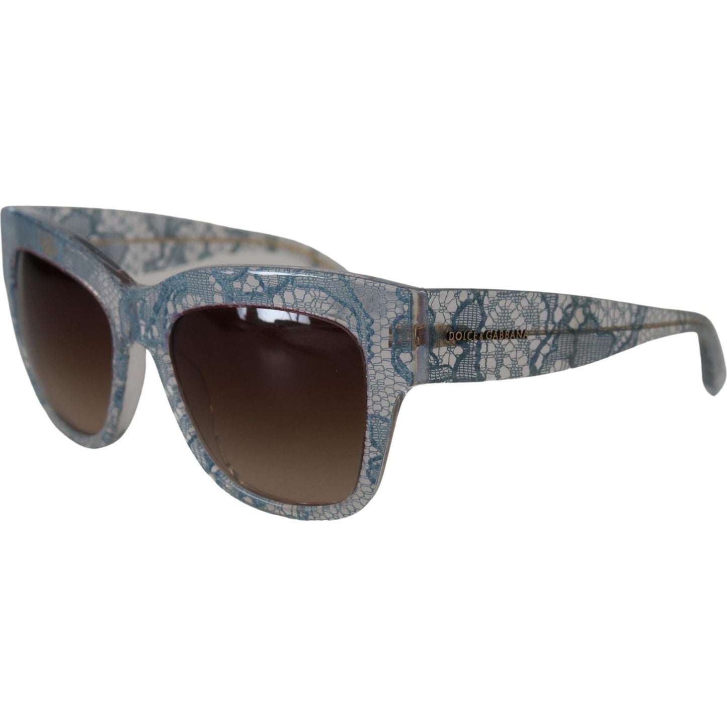 Dolce & Gabbana Elegant Lace-Trimmed Gradient Sunglasses Dolce & Gabbana