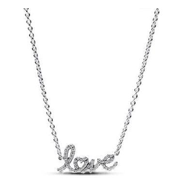 PANDORA JEWELRY Mod. SPARKLING HANDWRITTEN LOVE Necklace PANDORA