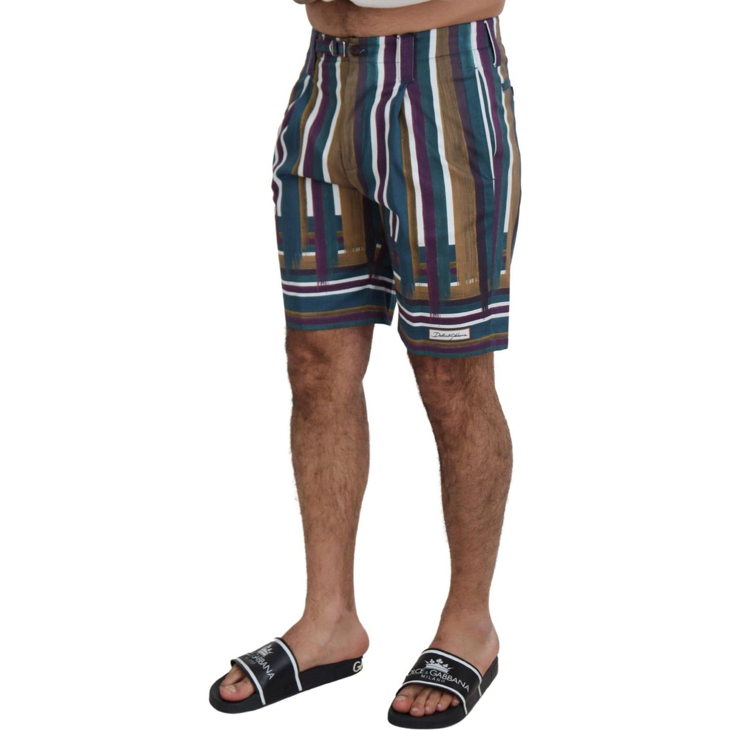 Dolce & Gabbana Chic Multicolor Chino Shorts - Regular Fit Shorts Dolce & Gabbana