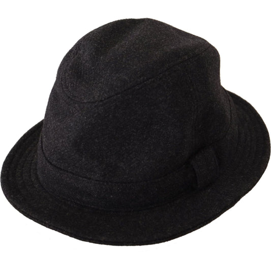 Dolce & Gabbana Elegant Gray Trilby Hat in Wool and Cashmere Dolce & Gabbana