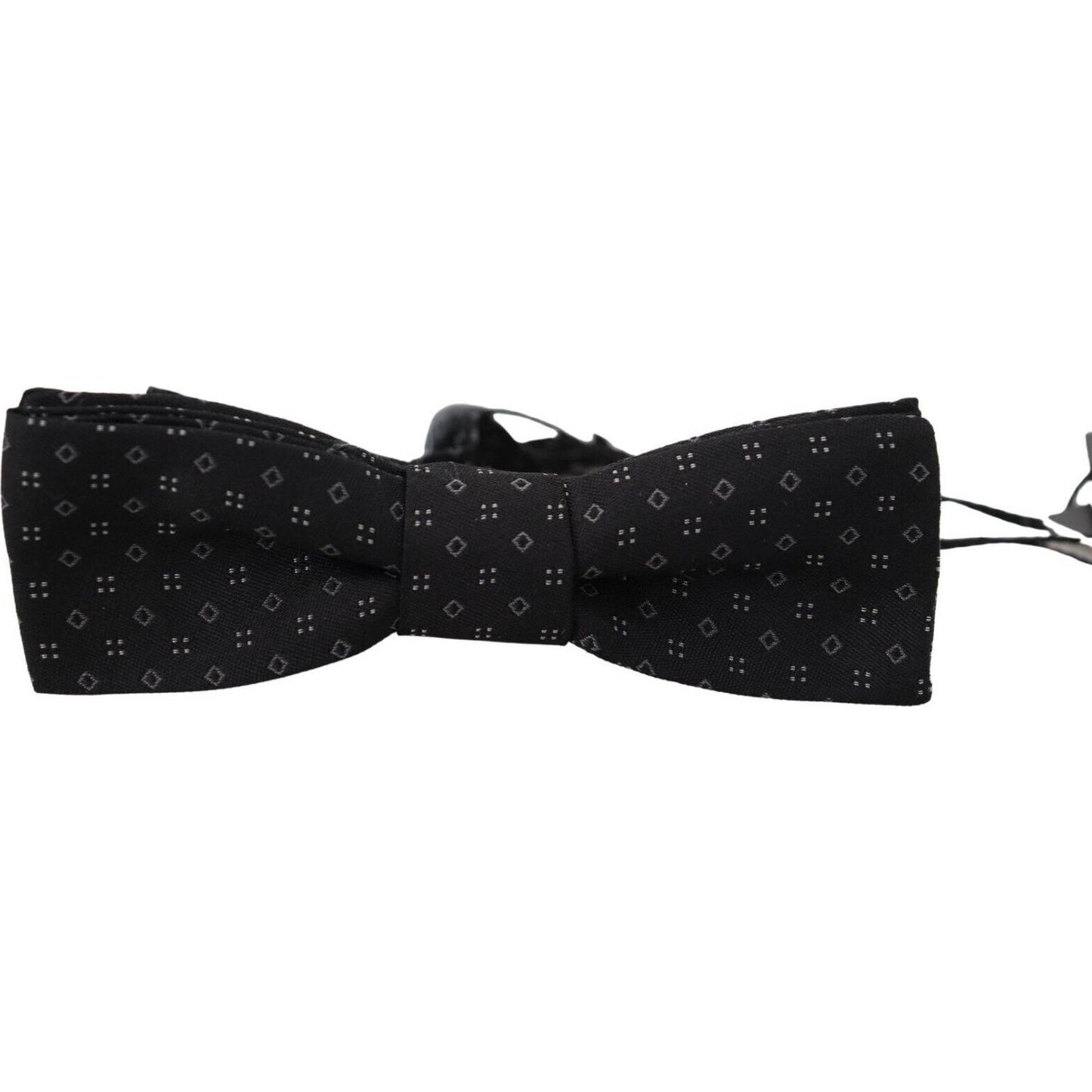 Dolce & Gabbana Exclusive Silk Patterned Black Bow Tie Dolce & Gabbana