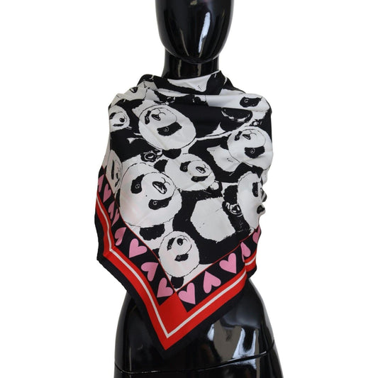 Dolce & Gabbana Elegant Panda Print Silk Scarf Dolce & Gabbana