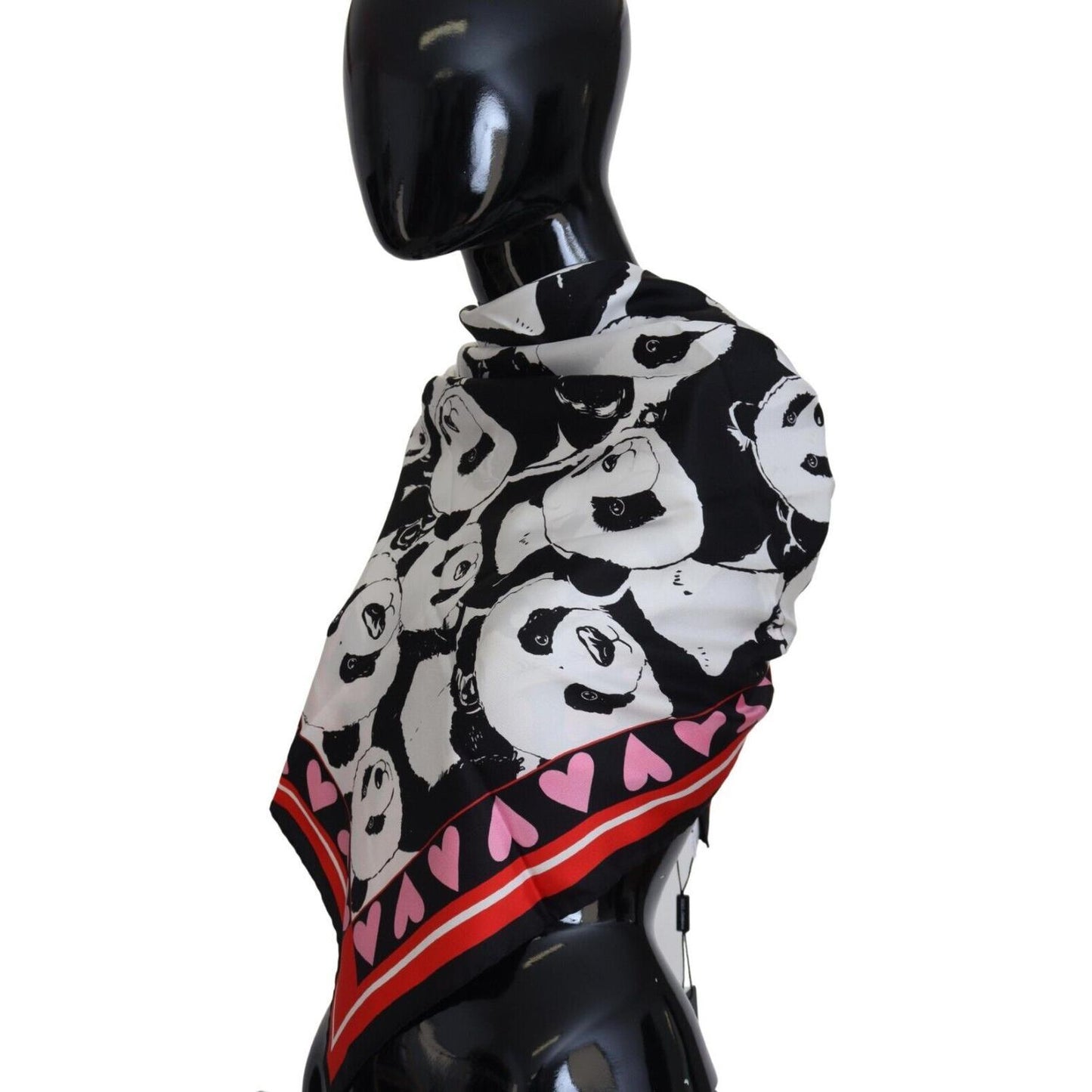 Dolce & Gabbana Elegant Panda Print Silk Scarf Dolce & Gabbana