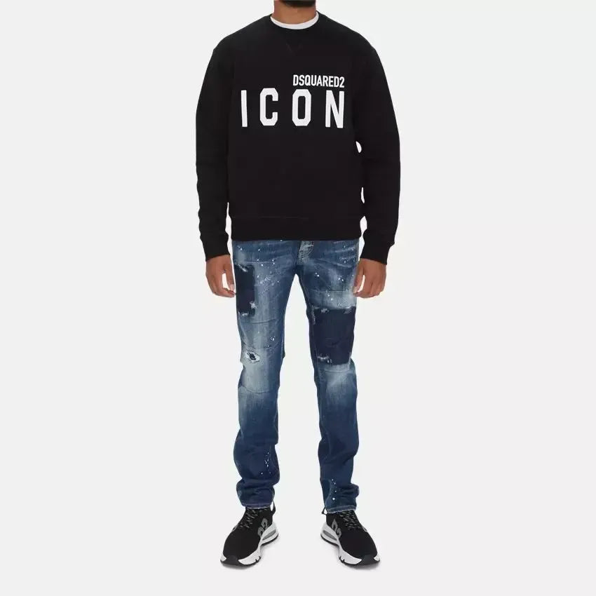 Dsquared² Chic Black Cotton Logo Sweatshirt Dsquared²