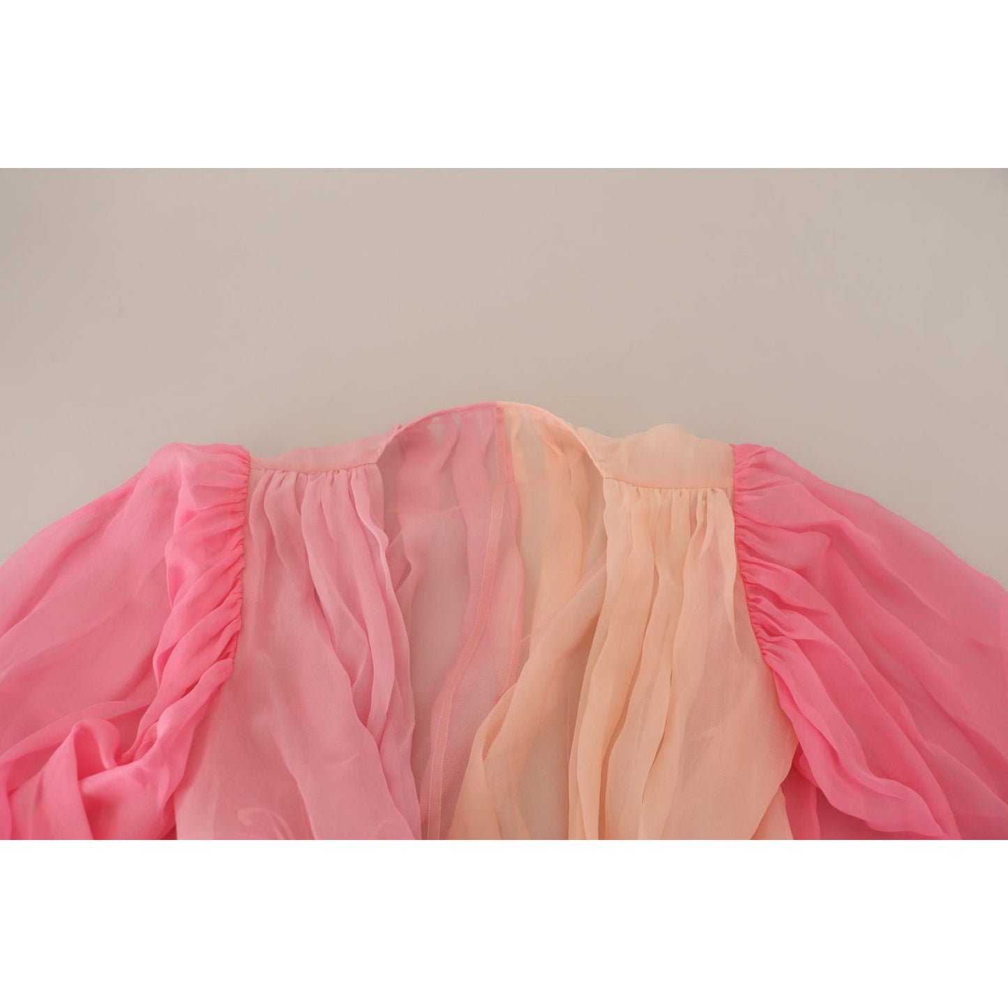 Dolce & Gabbana Silk V-Neckline Wrap Blouse in Pink Dolce & Gabbana