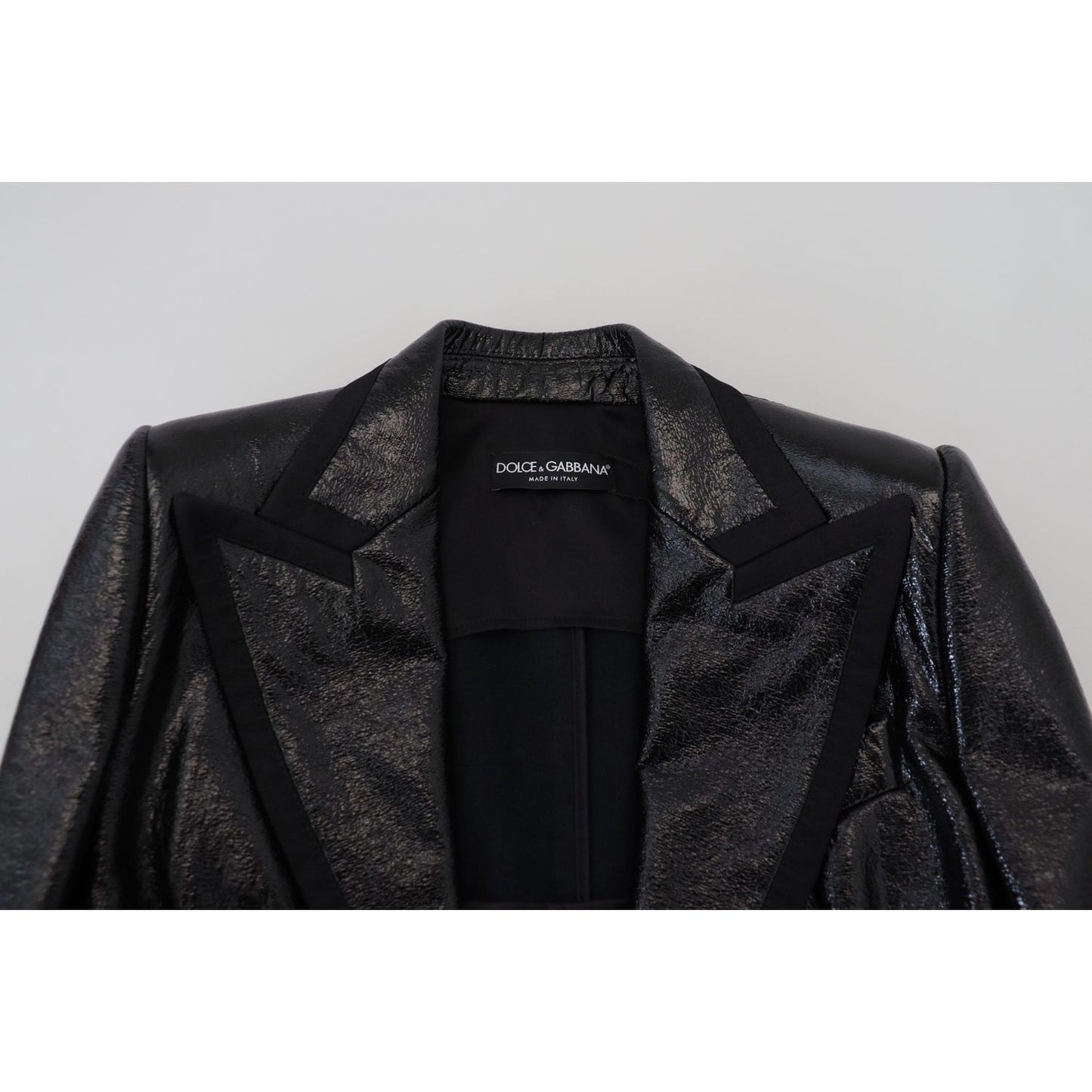 Dolce & Gabbana Elegant Cropped Black Designer Jacket Dolce & Gabbana