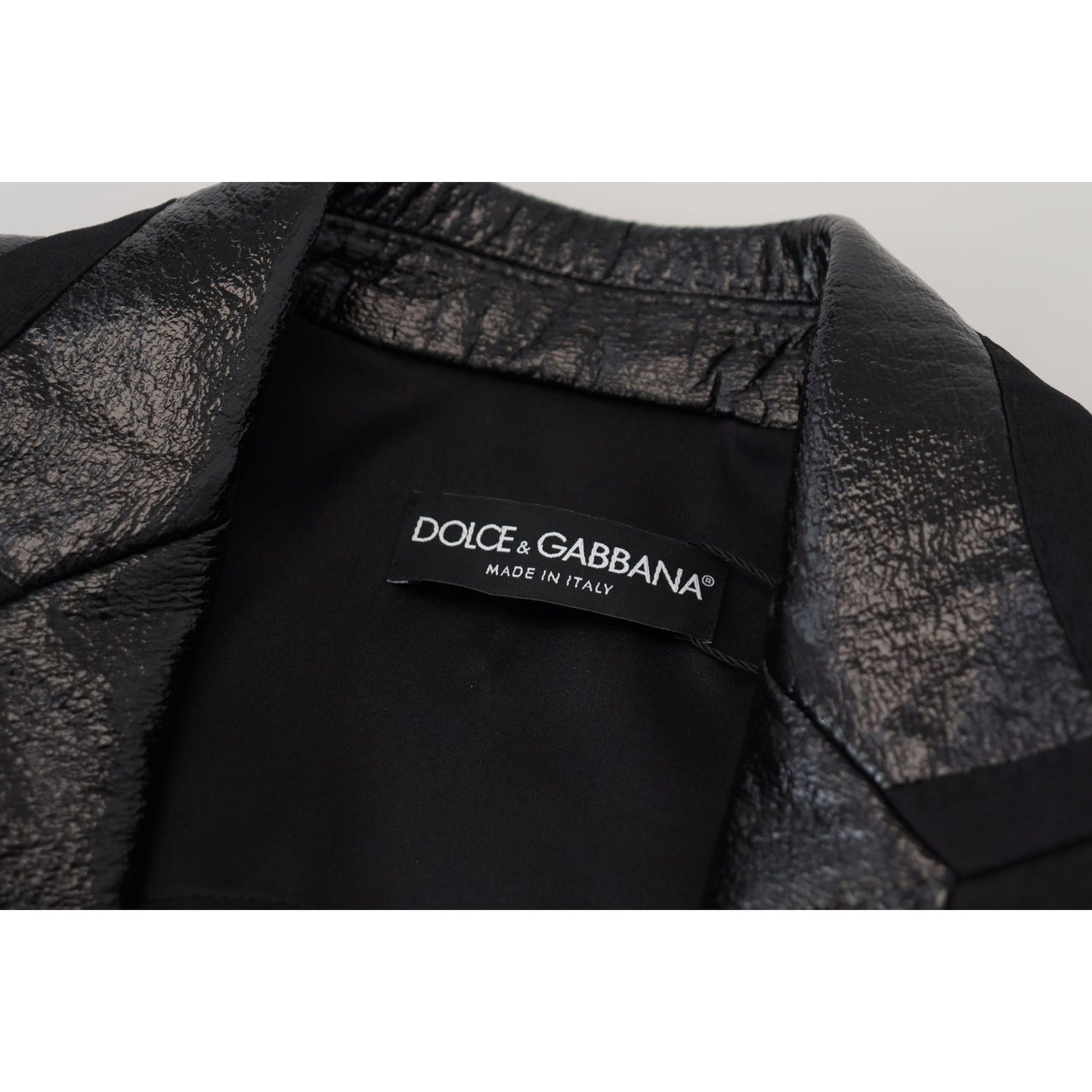 Dolce & Gabbana Elegant Cropped Black Designer Jacket Dolce & Gabbana