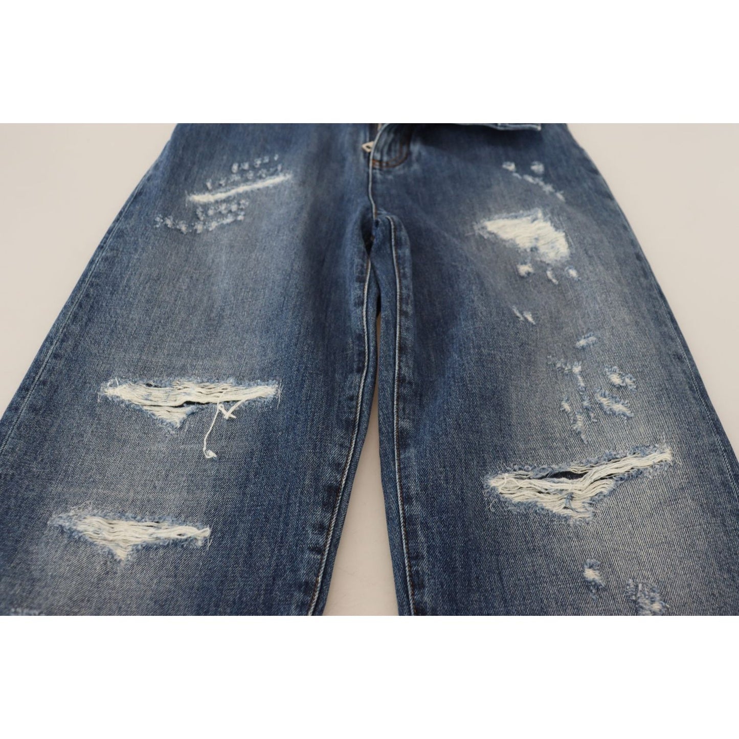 Dolce & Gabbana Elegant Tattered Denim Jeans Dolce & Gabbana