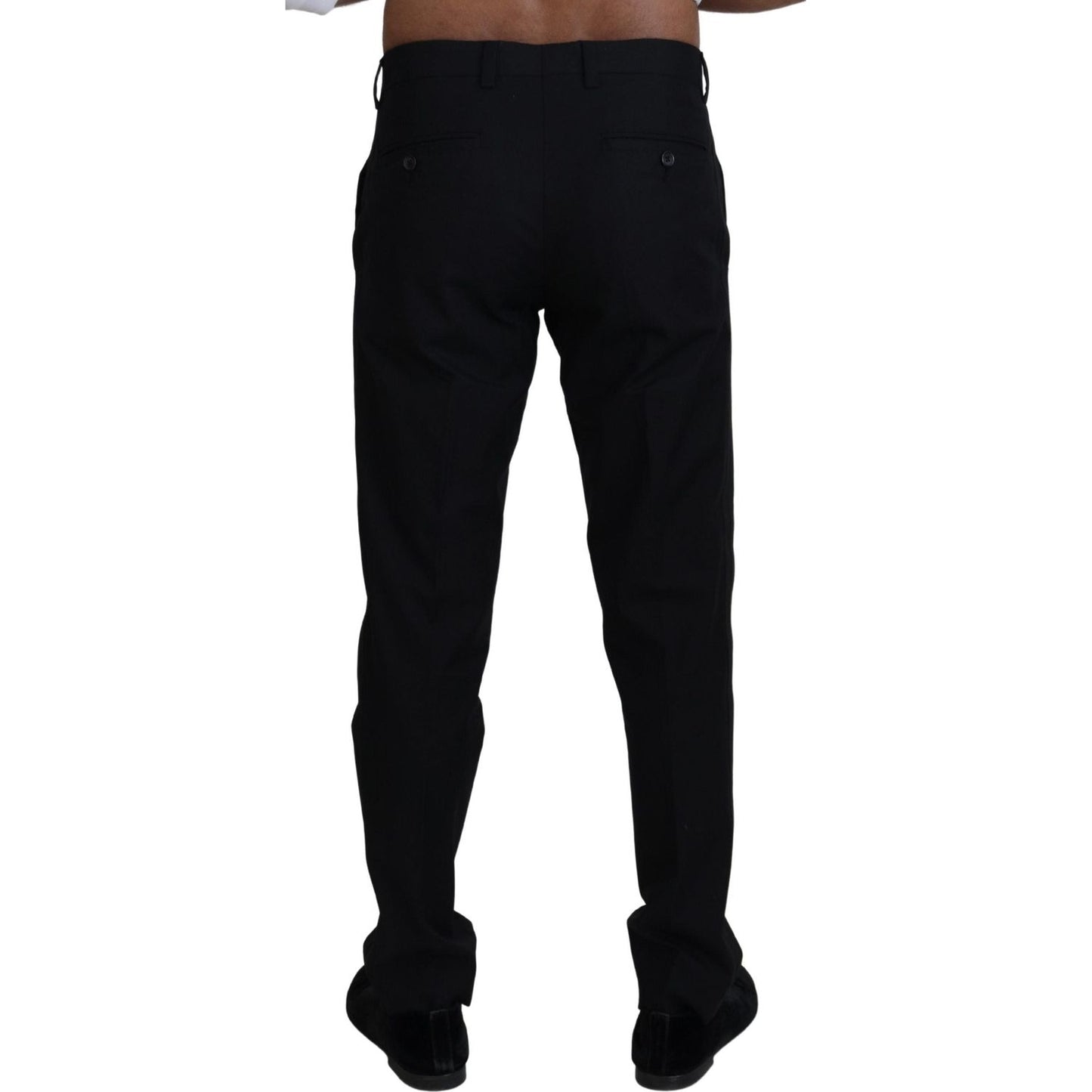 Dolce & Gabbana Elegant Black Cotton Trousers Dolce & Gabbana