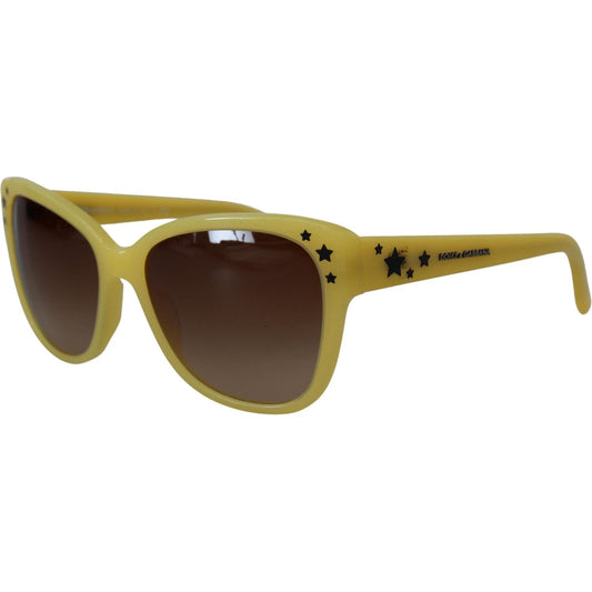 Dolce & Gabbana Chic Yellow Acetate Gradient Sunglasses Dolce & Gabbana